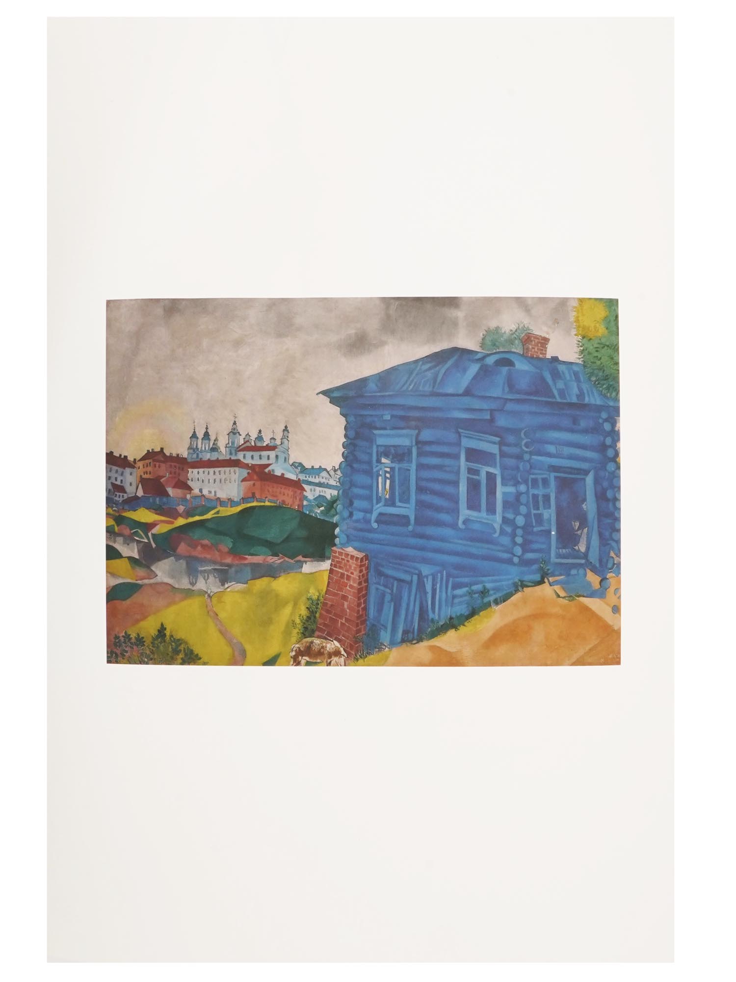 THE BLUE HOUSE BY MARC CHAGALL COLOR REPRODUCTION PIC-0